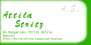 attila stritz business card